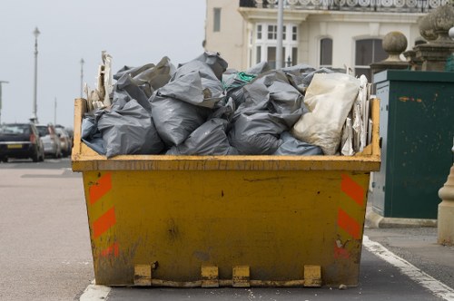 Waste collection trucks operating in Central London