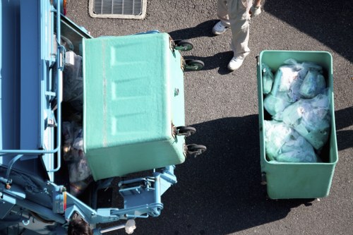 Employees sorting waste in a Covent Garden restaurant