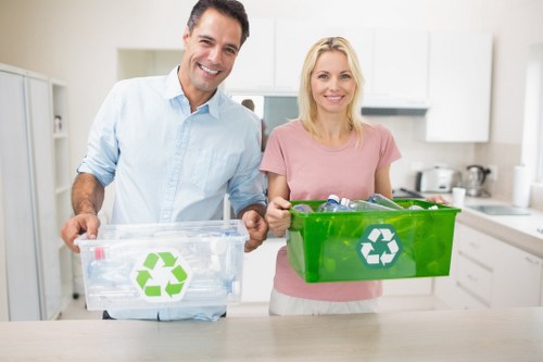 Different types of business waste including paper, plastic, and metals