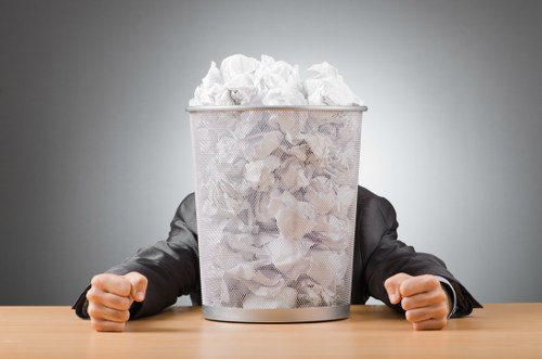 Secure document shredding during office clearance